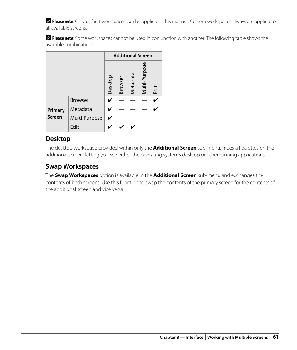 Desktop, Swap workspaces | Nikon CAPTURE NX2 User Manual | Page 63 / 268