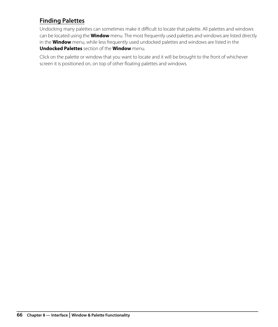 Finding palettes | Nikon CAPTURE NX2 User Manual | Page 68 / 268