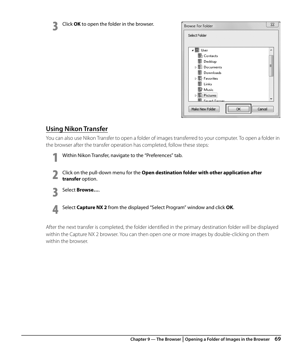 Using nikon transfer | Nikon CAPTURE NX2 User Manual | Page 71 / 268