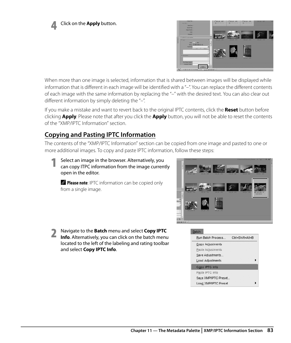 Copying and pasting iptc information | Nikon CAPTURE NX2 User Manual | Page 85 / 268
