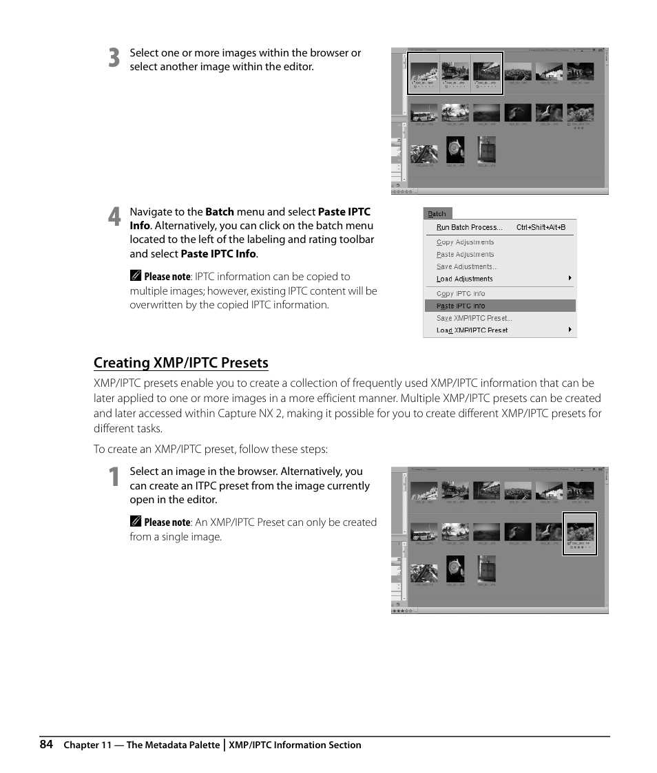 Creating xmp/iptc presets | Nikon CAPTURE NX2 User Manual | Page 86 / 268