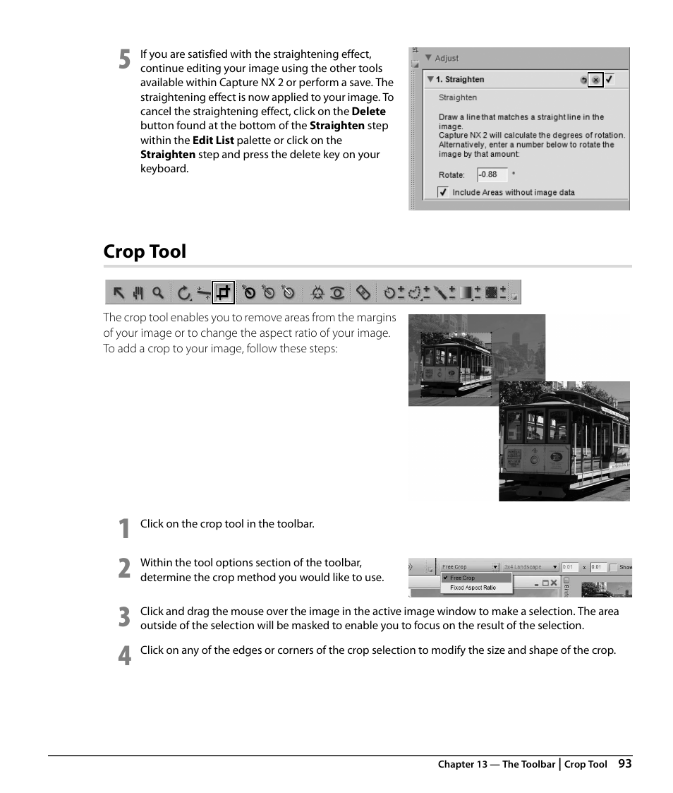 Crop tool | Nikon CAPTURE NX2 User Manual | Page 95 / 268