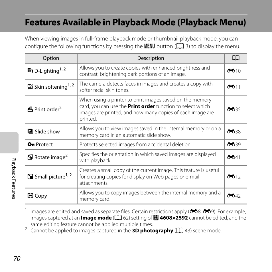 A 70 | Nikon Coolpix L810 User Manual | Page 90 / 136