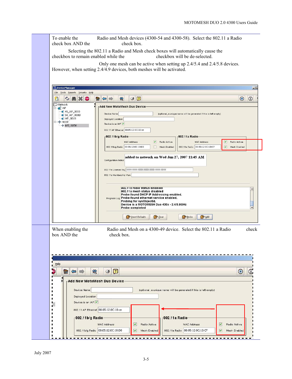 Figure 3-5, Figure 3-6, Enabling the 802.11 a radio on a 4300-49 device -5 | Nikon MOTORMESH 4300 User Manual | Page 35 / 74