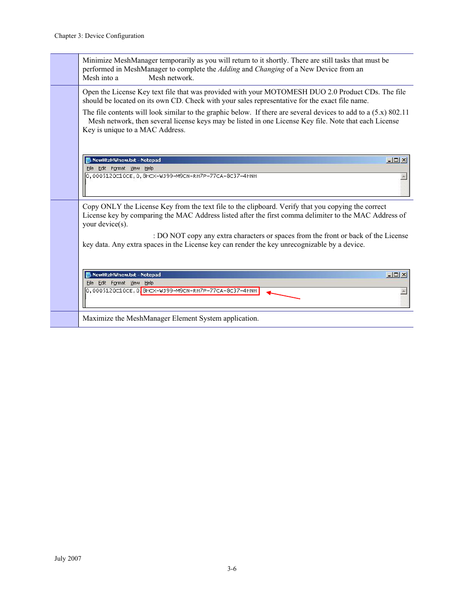 Figure 3-7, An example of a license key text file -6, Figure 3-8 | Copying the license key from the text file -6 | Nikon MOTORMESH 4300 User Manual | Page 36 / 74