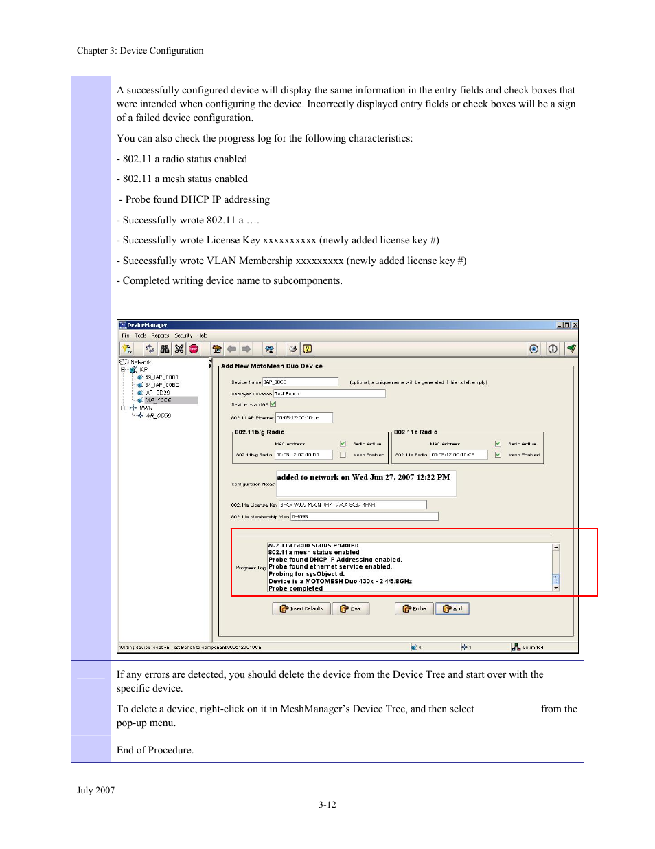 Figure 3-16, After successfully adding a device to the mesh -12 | Nikon MOTORMESH 4300 User Manual | Page 42 / 74