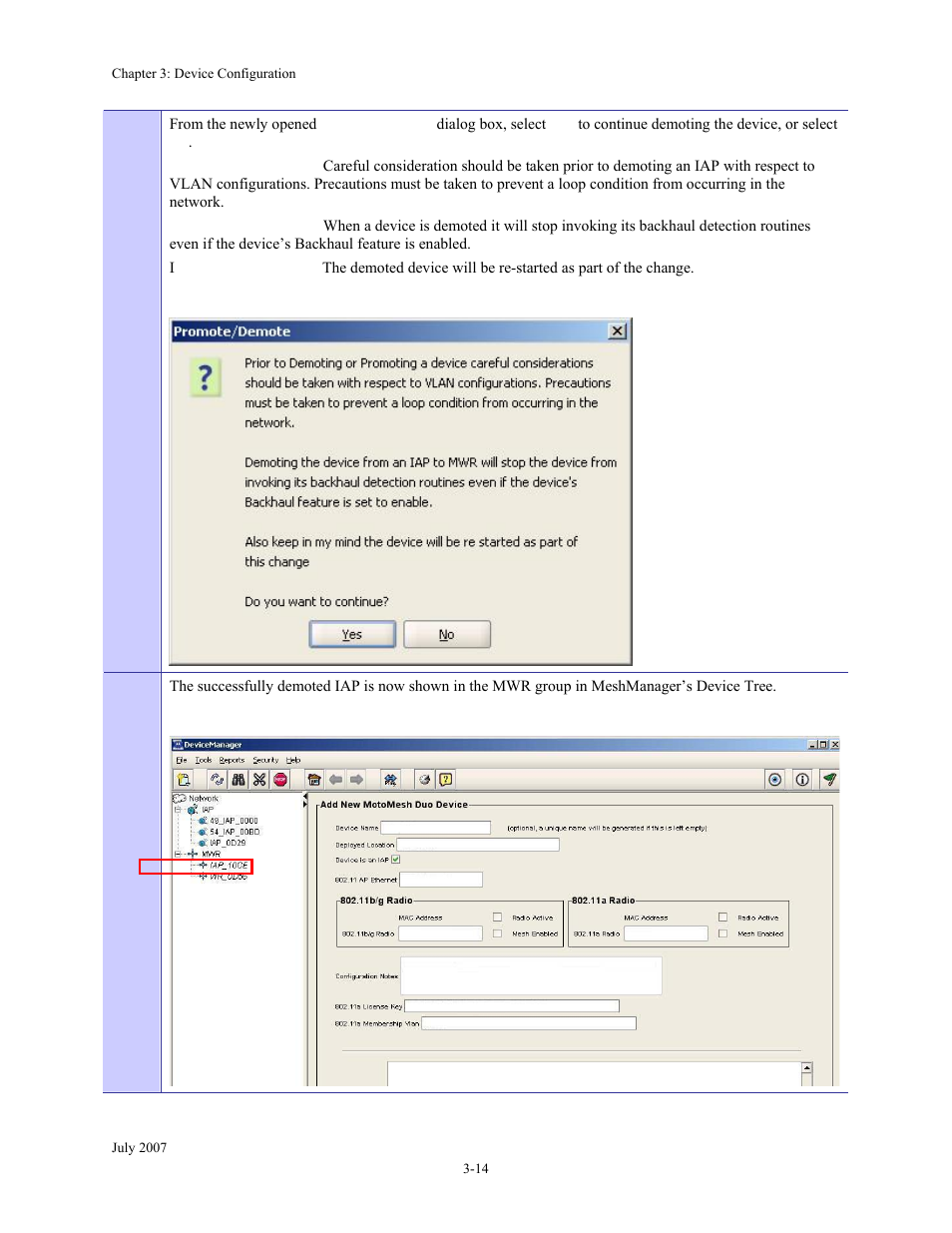 Figure 3-18, Promote / demote dialog -14, Figure 3-19 | Nikon MOTORMESH 4300 User Manual | Page 44 / 74