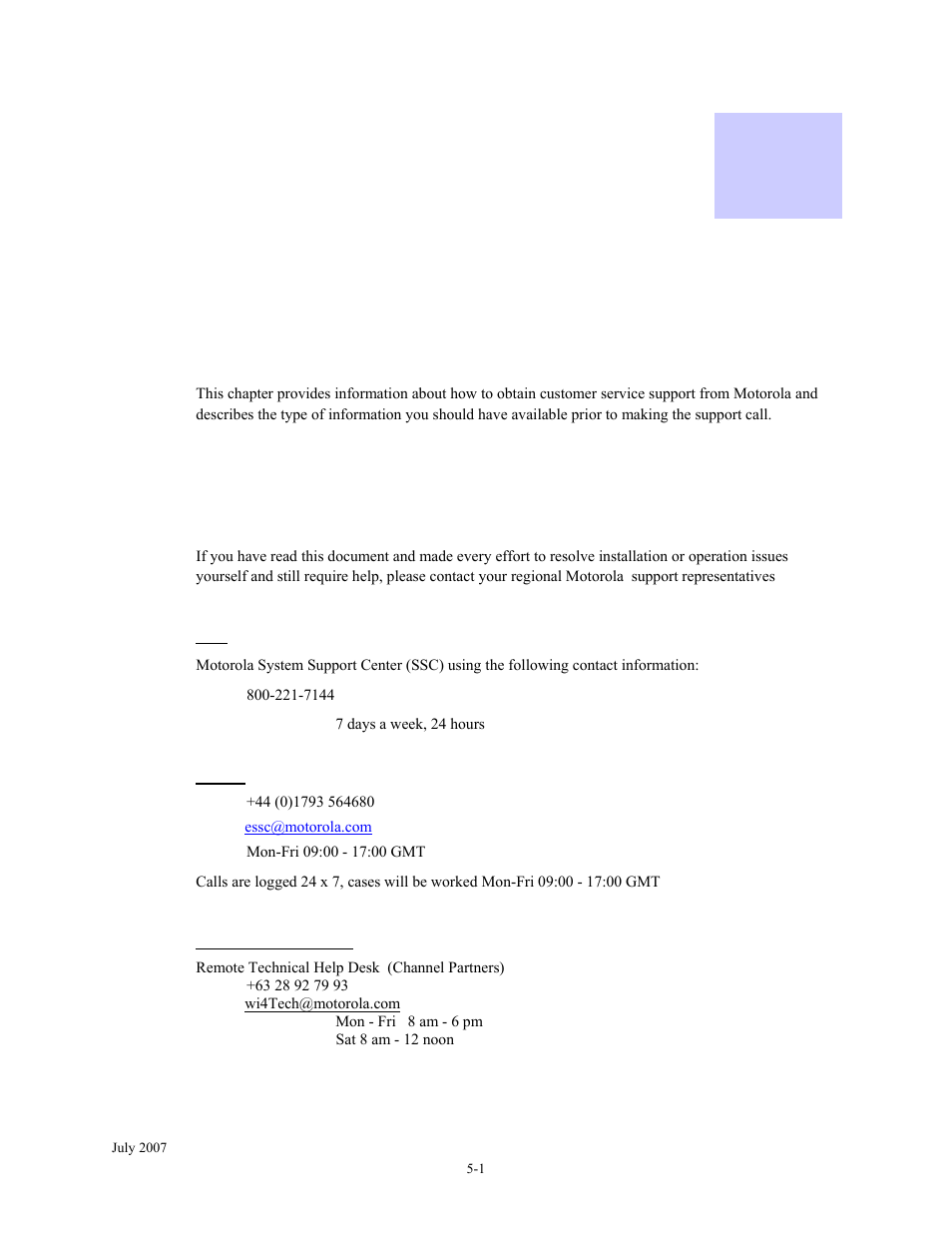 Customer service, Customer service information, Chapter 5 | Customer service -1, Customer service information -1, Chapter 5: customer service | Nikon MOTORMESH 4300 User Manual | Page 55 / 74