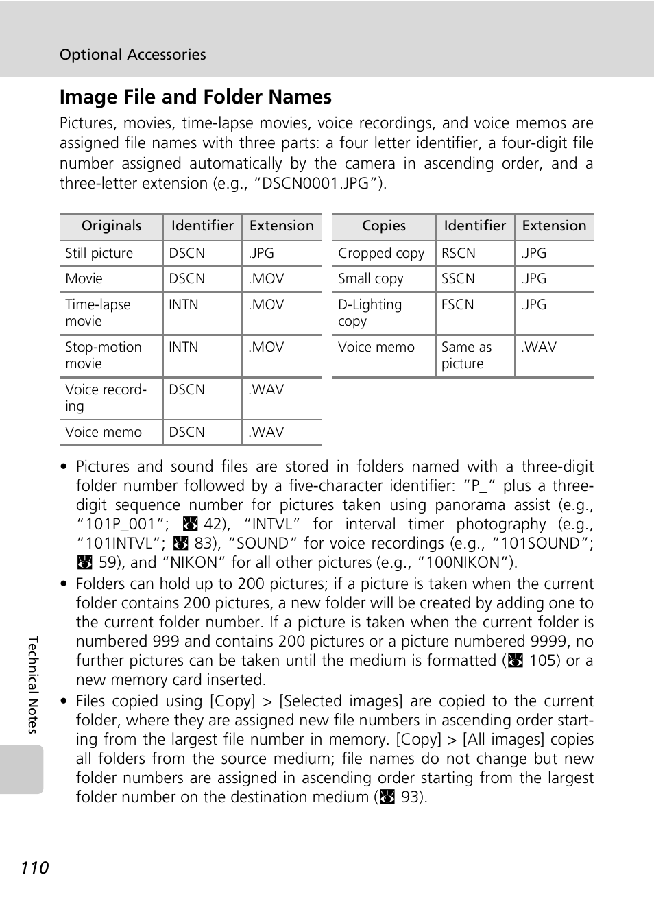 Image file and folder names | Nikon COOLPIX S9 User Manual | Page 122 / 142