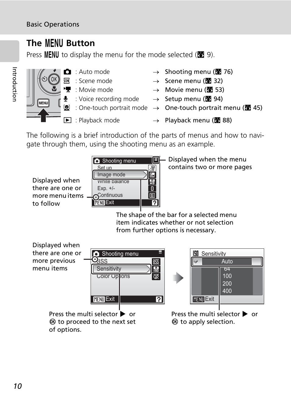 The m button | Nikon COOLPIX S9 User Manual | Page 22 / 142