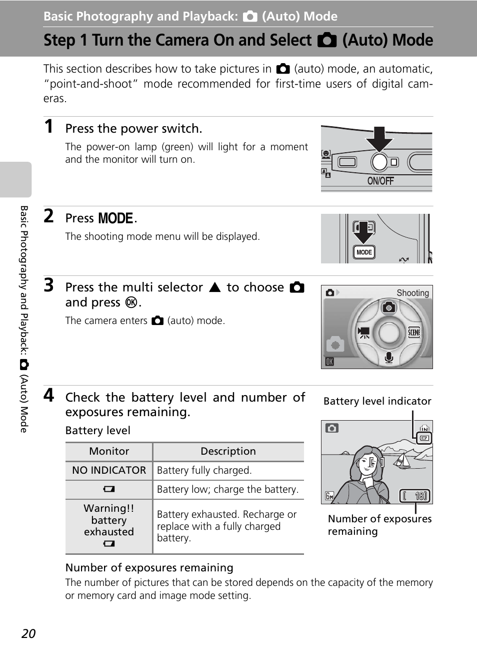 Step 1 turn the camera on and select l (auto) mode | Nikon COOLPIX S9 User Manual | Page 32 / 142