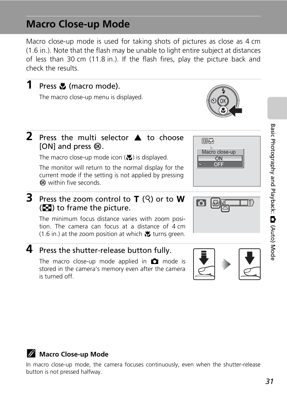 Macro close-up mode | Nikon COOLPIX S9 User Manual | Page 43 / 142