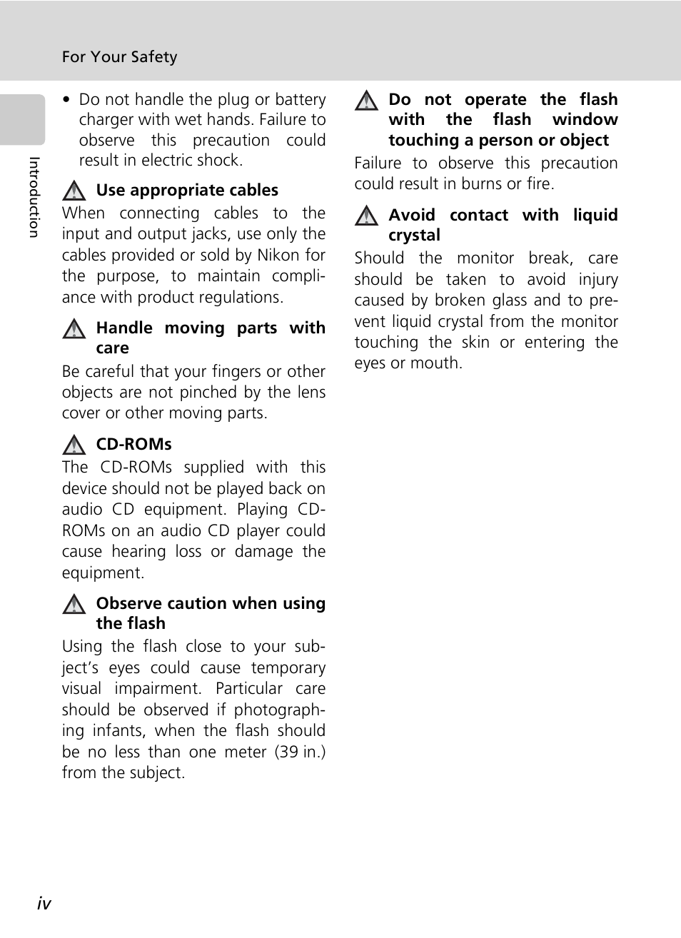 Nikon COOLPIX S9 User Manual | Page 6 / 142