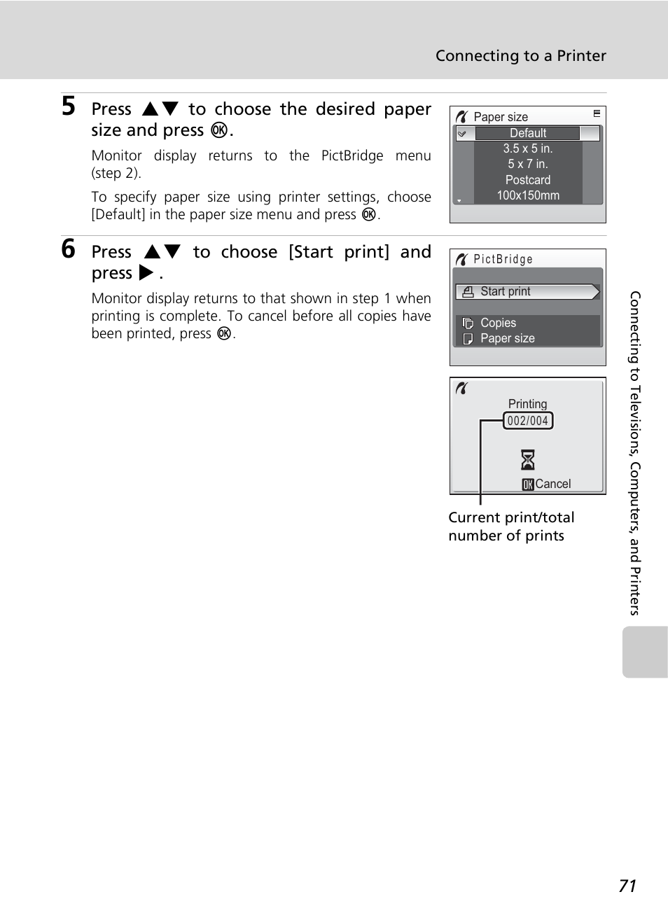 Press gh to choose [start print] and press j | Nikon COOLPIX S9 User Manual | Page 83 / 142