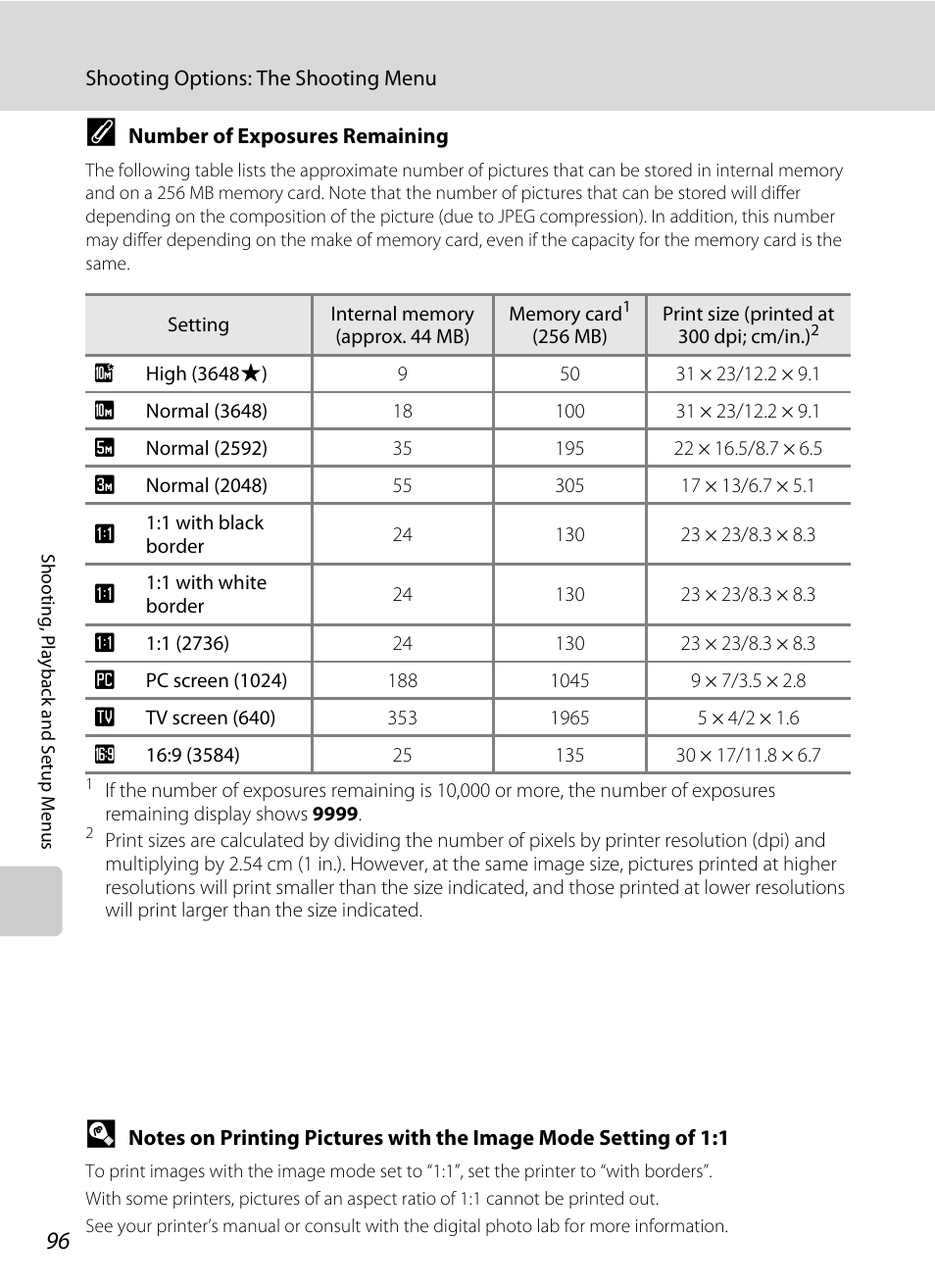 A 96) | Nikon Coolpix S560 User Manual | Page 110 / 172