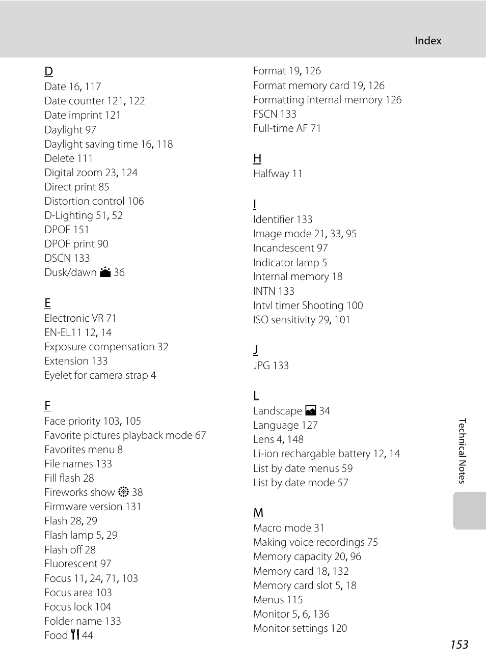 Nikon Coolpix S560 User Manual | Page 167 / 172