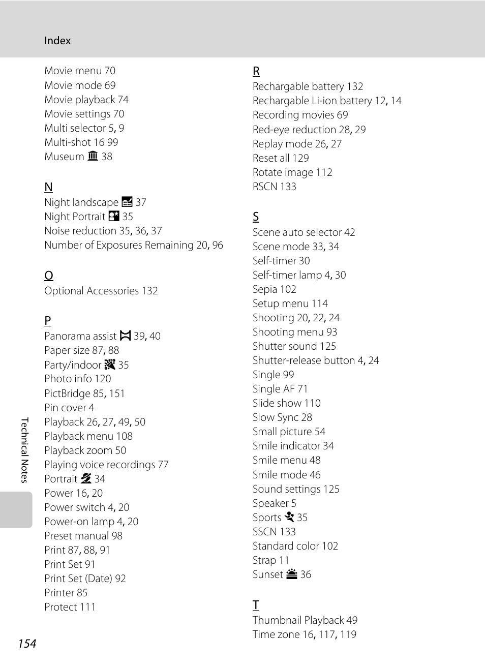 Nikon Coolpix S560 User Manual | Page 168 / 172