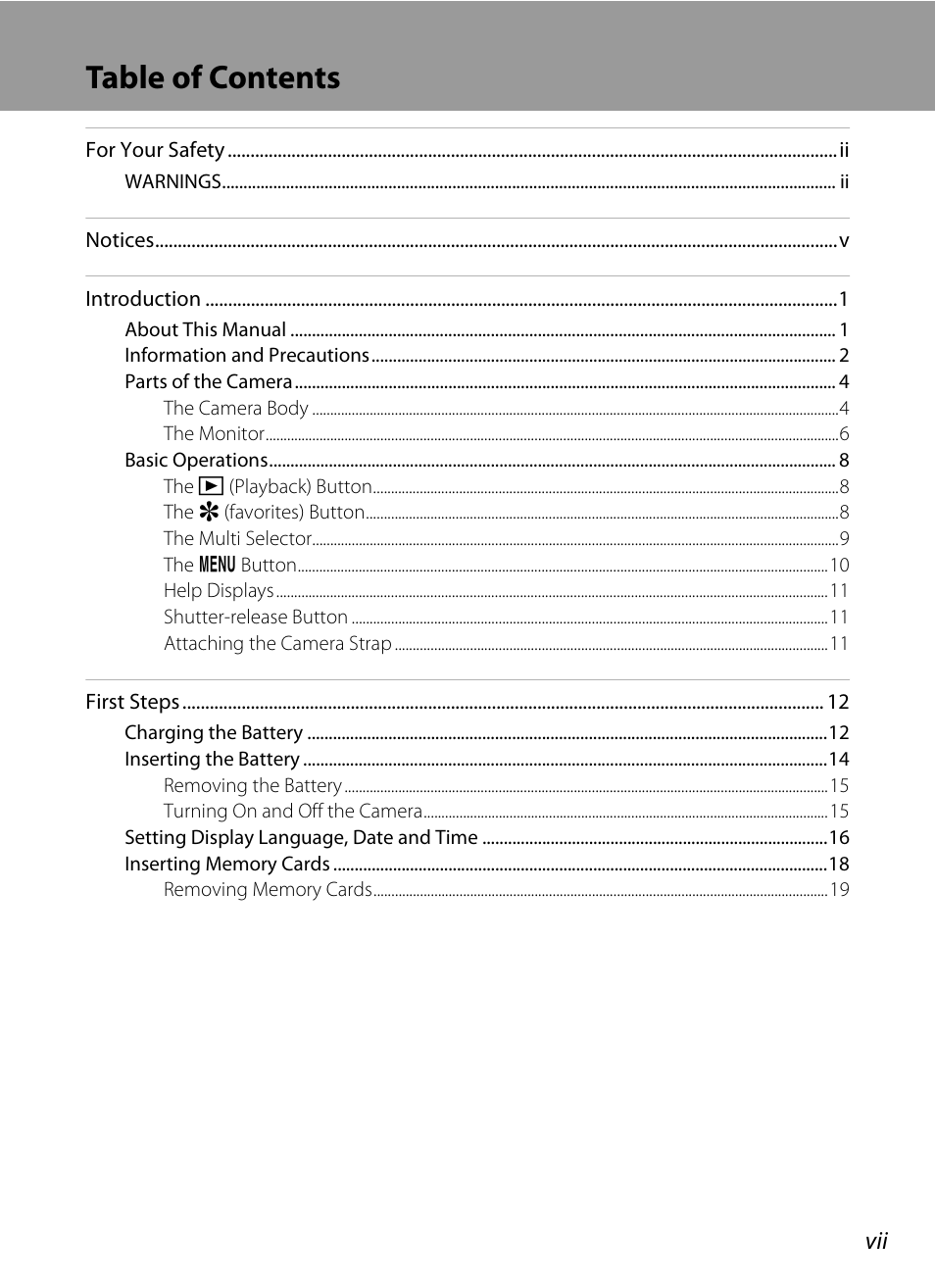 Nikon Coolpix S560 User Manual | Page 9 / 172