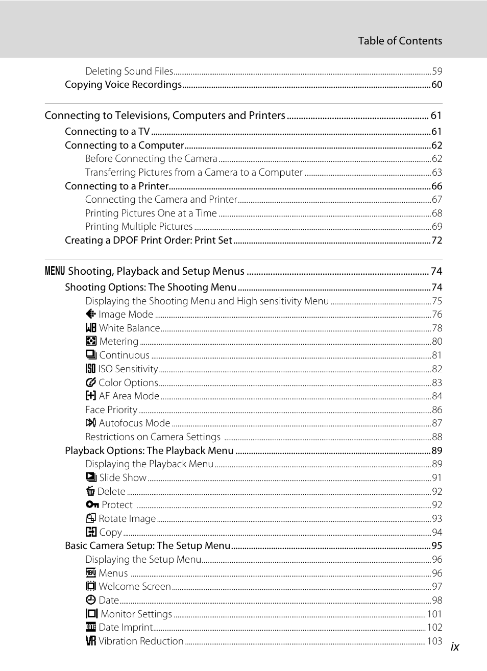 Nikon Coolpix S600 User Manual | Page 11 / 144