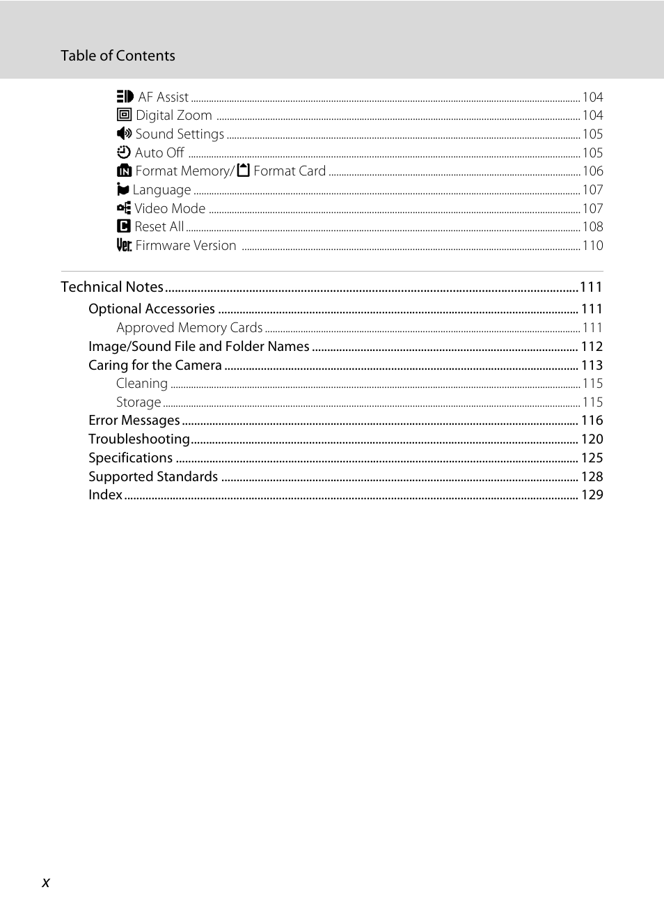 Nikon Coolpix S600 User Manual | Page 12 / 144