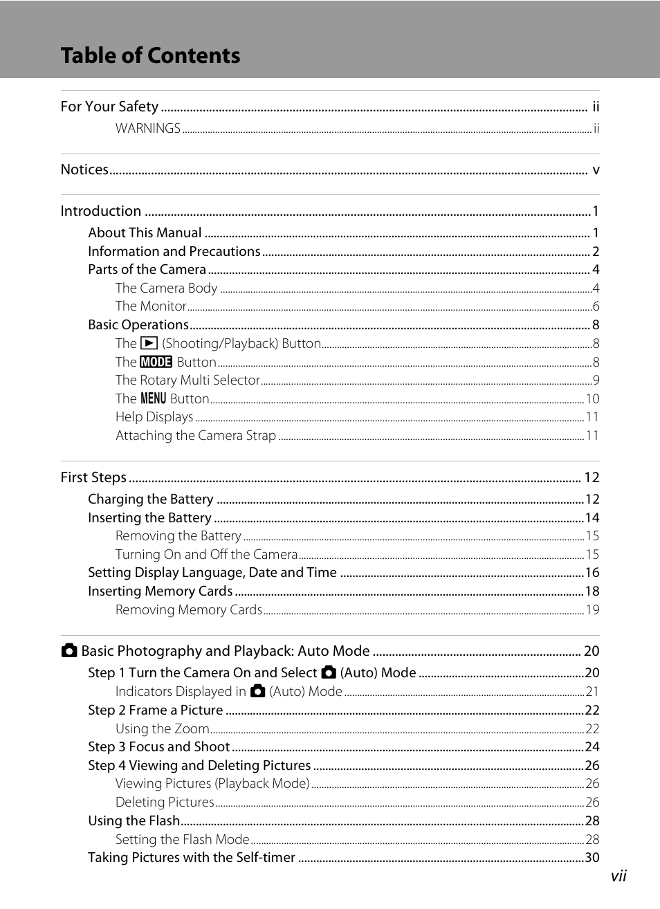 Nikon Coolpix S600 User Manual | Page 9 / 144