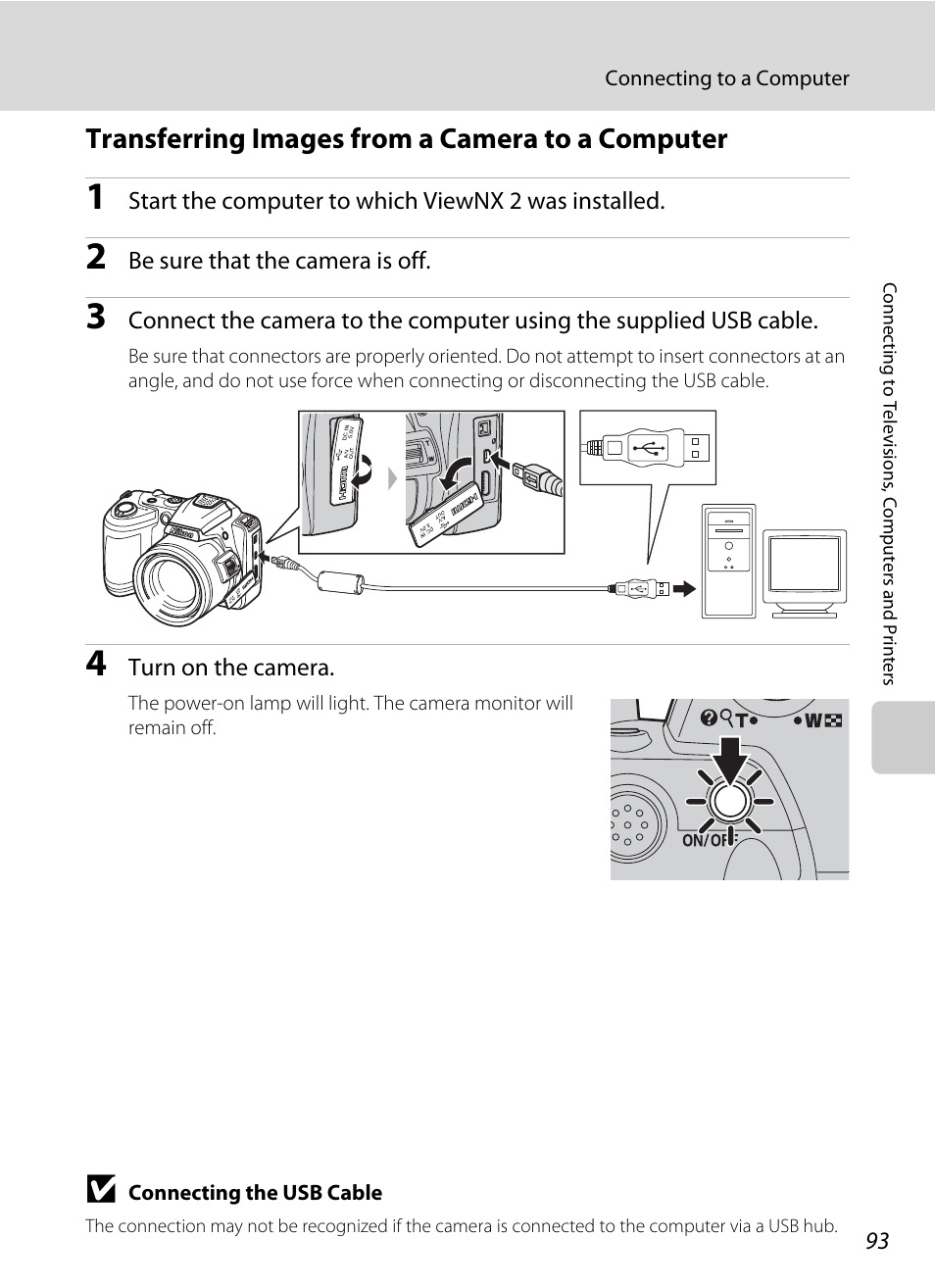 Transferring images from a camera to a computer, A 93) and use | Nikon Coolpix L120 User Manual | Page 105 / 164