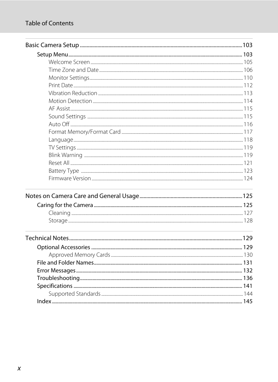 Nikon Coolpix L120 User Manual | Page 12 / 164