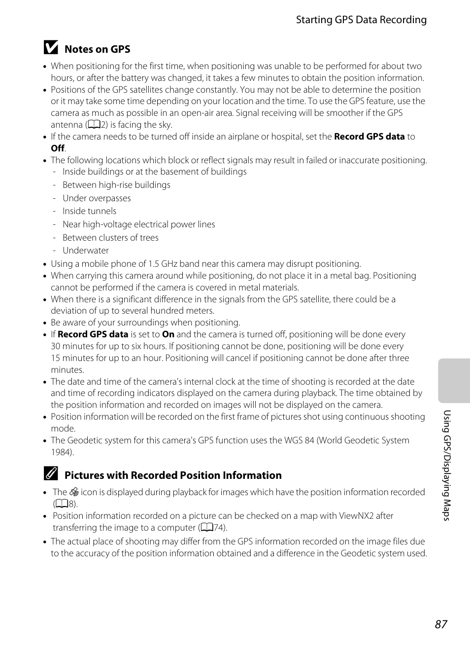 Nikon AW100 User Manual | Page 111 / 242