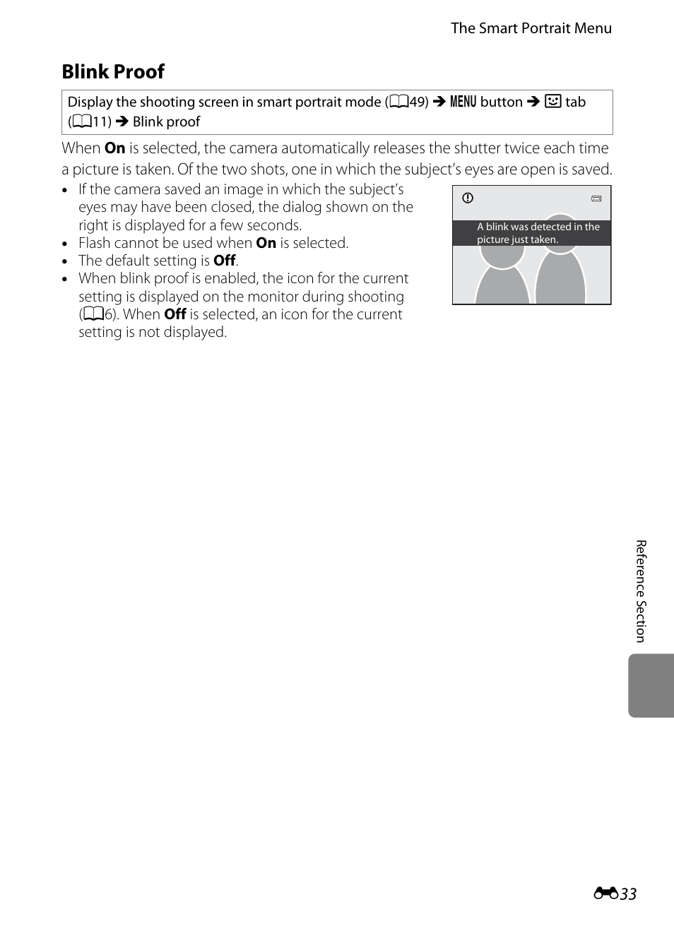 Blink proof, E 33 | Nikon AW100 User Manual | Page 153 / 242
