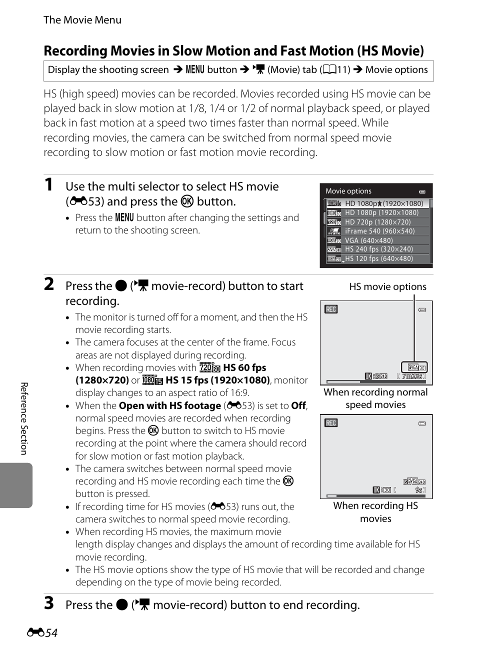 E54), E 54 | Nikon AW100 User Manual | Page 174 / 242