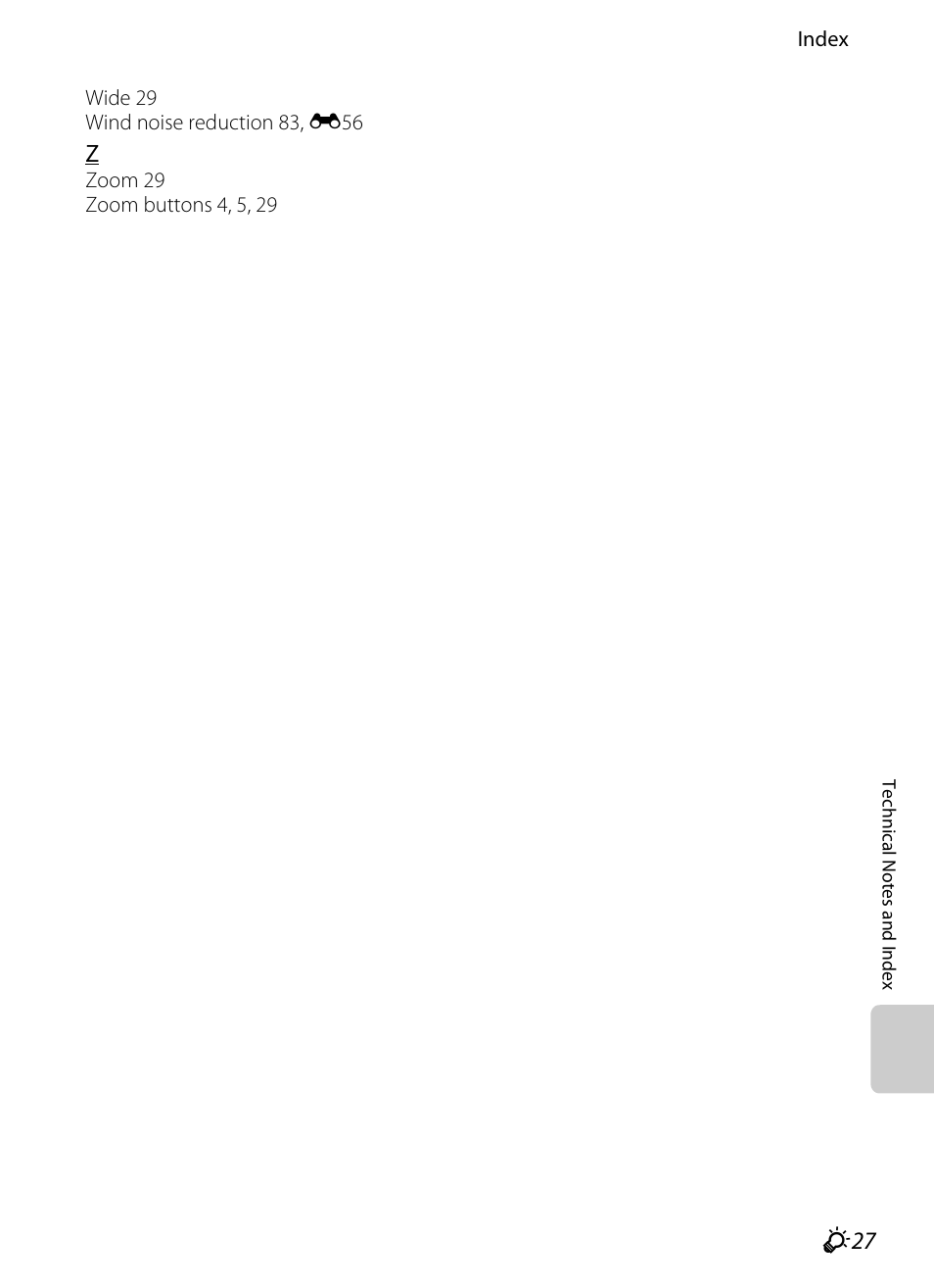 F 27 | Nikon AW100 User Manual | Page 241 / 242