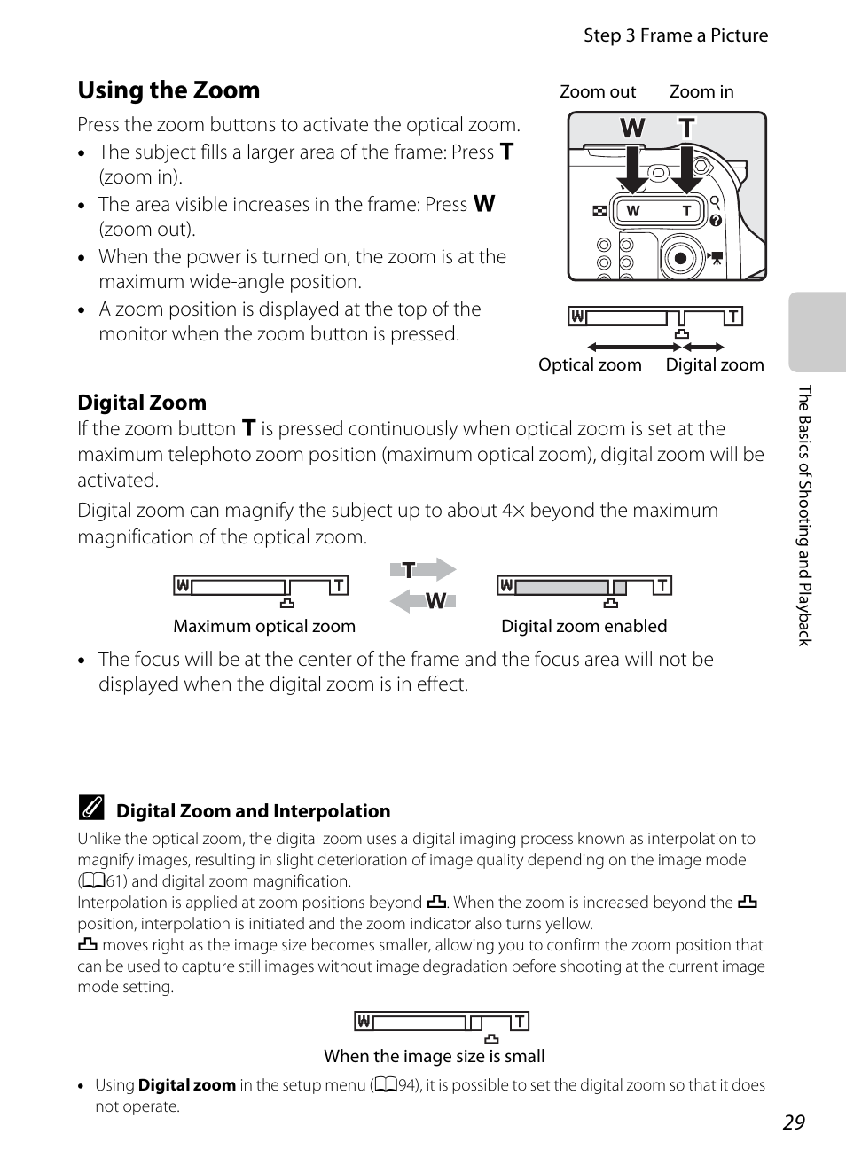 Using the zoom | Nikon AW100 User Manual | Page 53 / 242