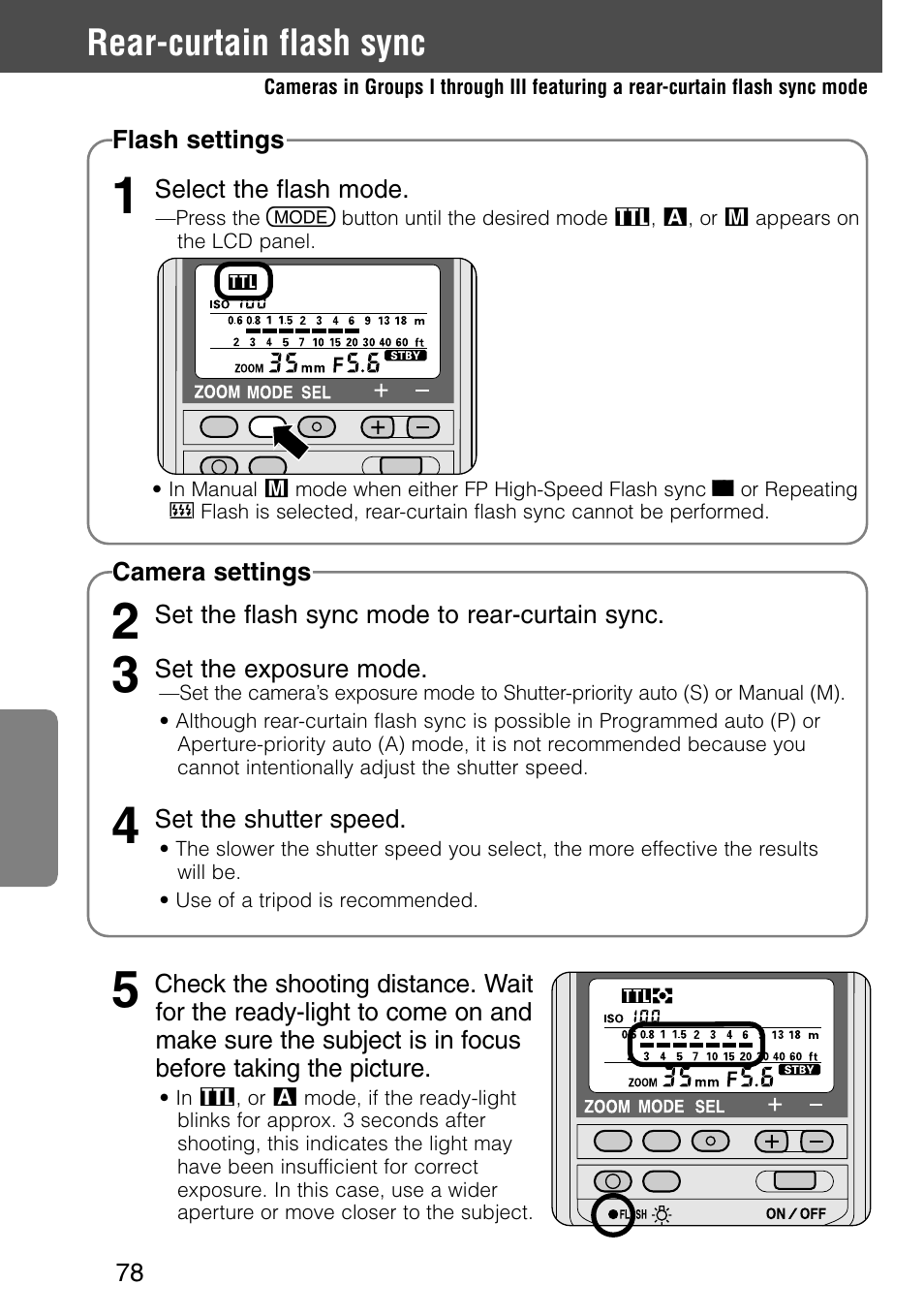 Rear-curtain flash sync | Nikon SB-28 User Manual | Page 78 / 97