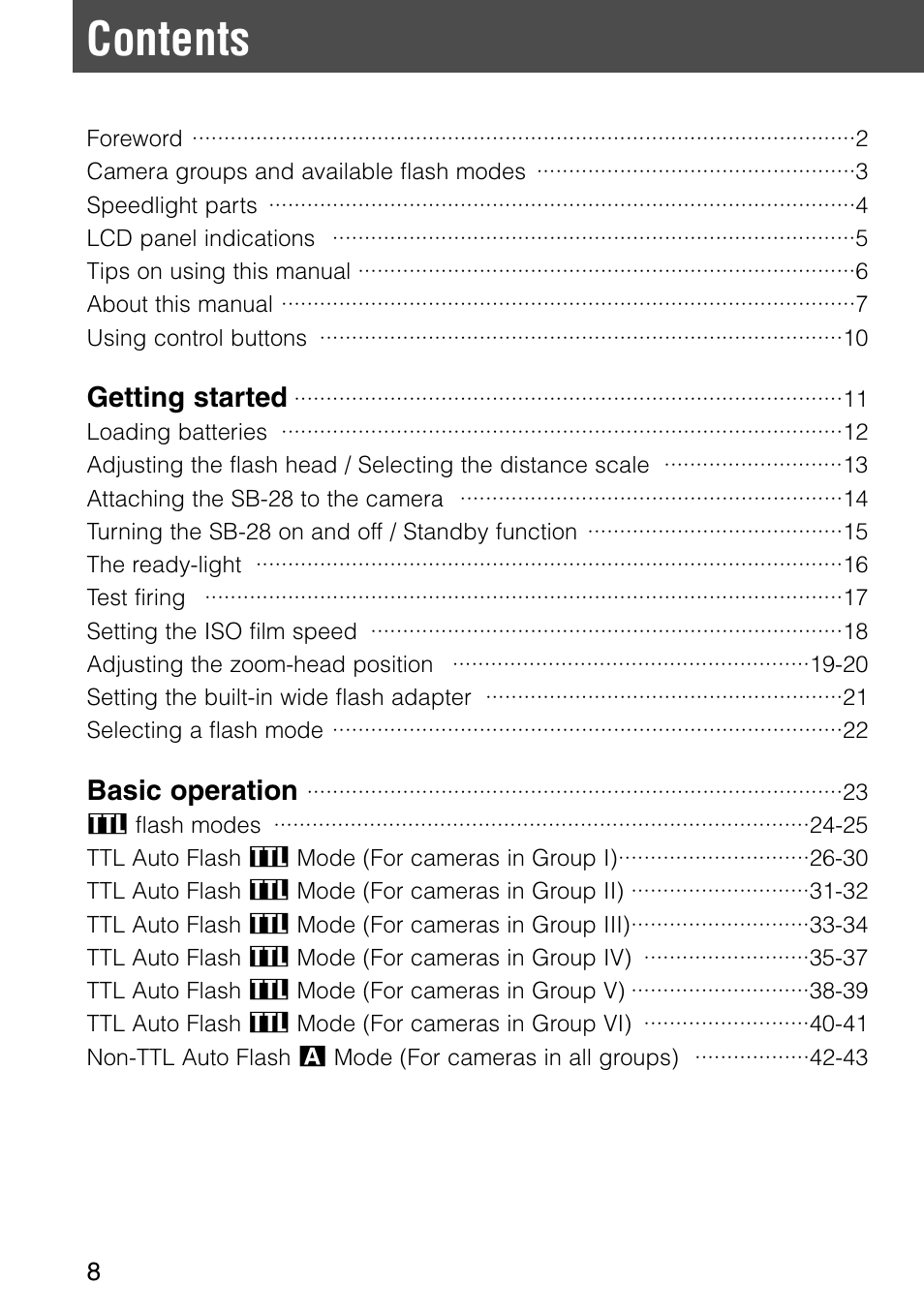 Nikon SB-28 User Manual | Page 8 / 97