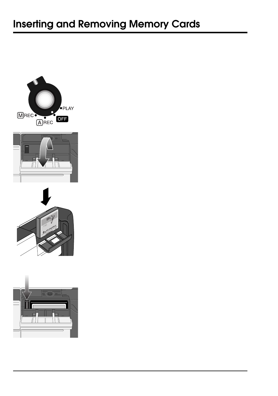 Inserting and removing memory cards, Checking the battery level | Nikon COOLPIX E900 User Manual | Page 22 / 43