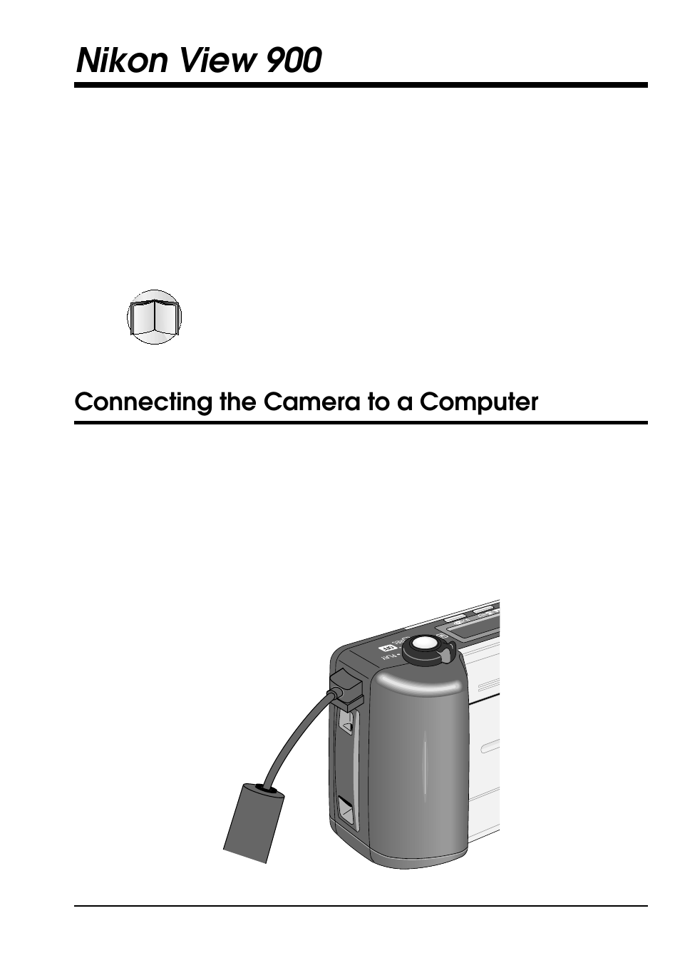 Nikon view 900, Connecting the camera to a computer | Nikon COOLPIX E900 User Manual | Page 35 / 43