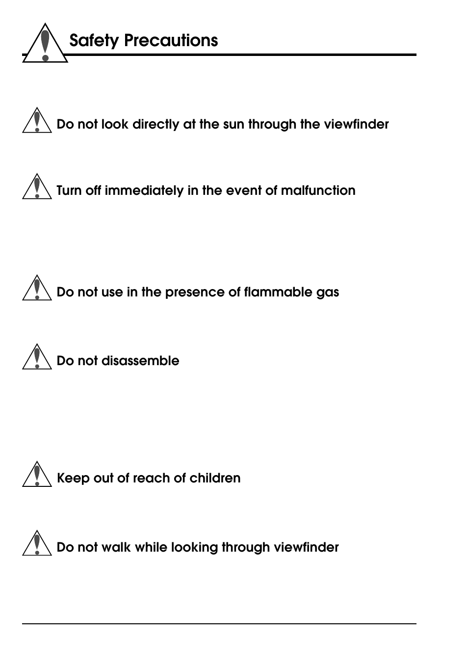 Safety precautions | Nikon COOLPIX E900 User Manual | Page 6 / 43