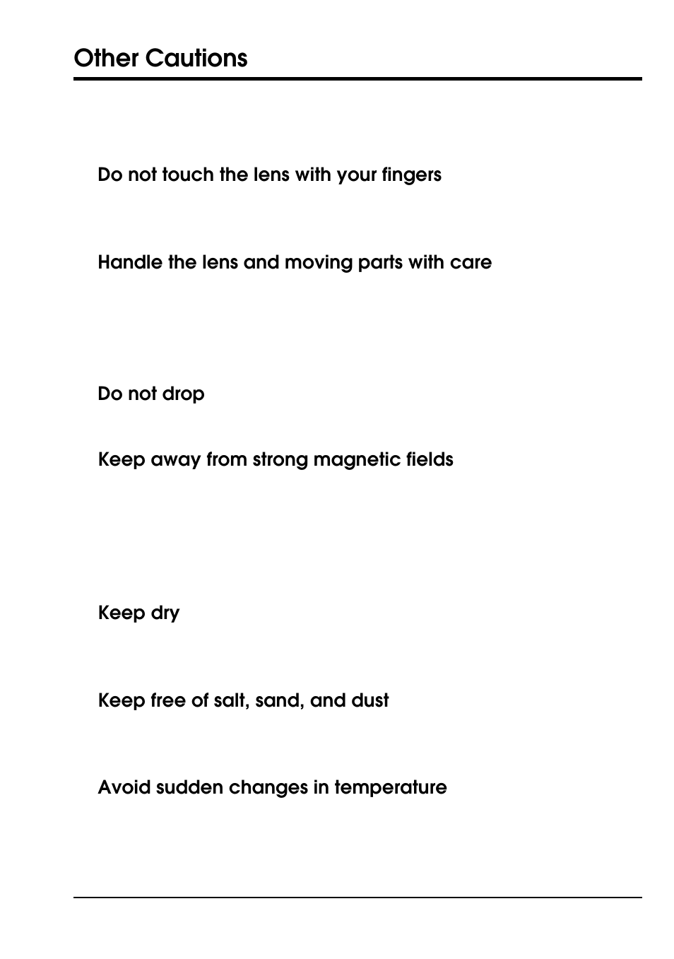 Other cautions | Nikon COOLPIX E900 User Manual | Page 7 / 43