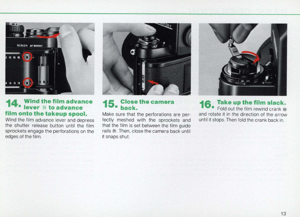 Remove the battery chamber lid ® from the finder, A reattach the lid | Nikon Camera F3AF User Manual | Page 13 / 128