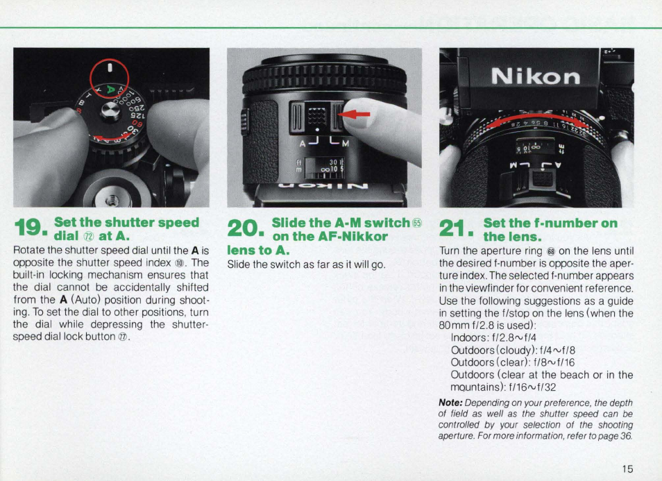 10 onto the camera | Nikon Camera F3AF User Manual | Page 15 / 128