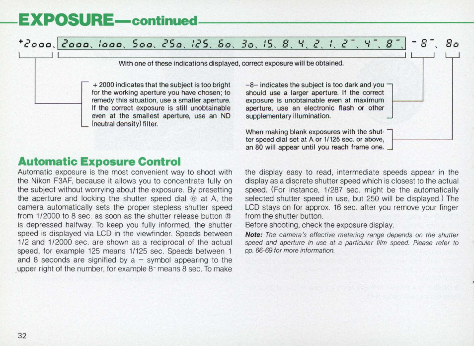 Nikon Camera F3AF User Manual | Page 32 / 128