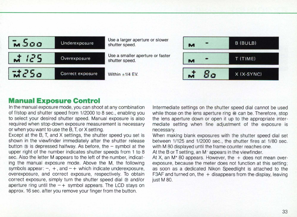 Focus lock | Nikon Camera F3AF User Manual | Page 33 / 128