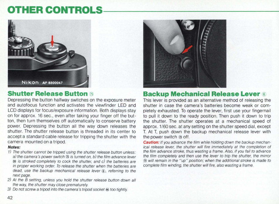 Nikon Camera F3AF User Manual | Page 42 / 128