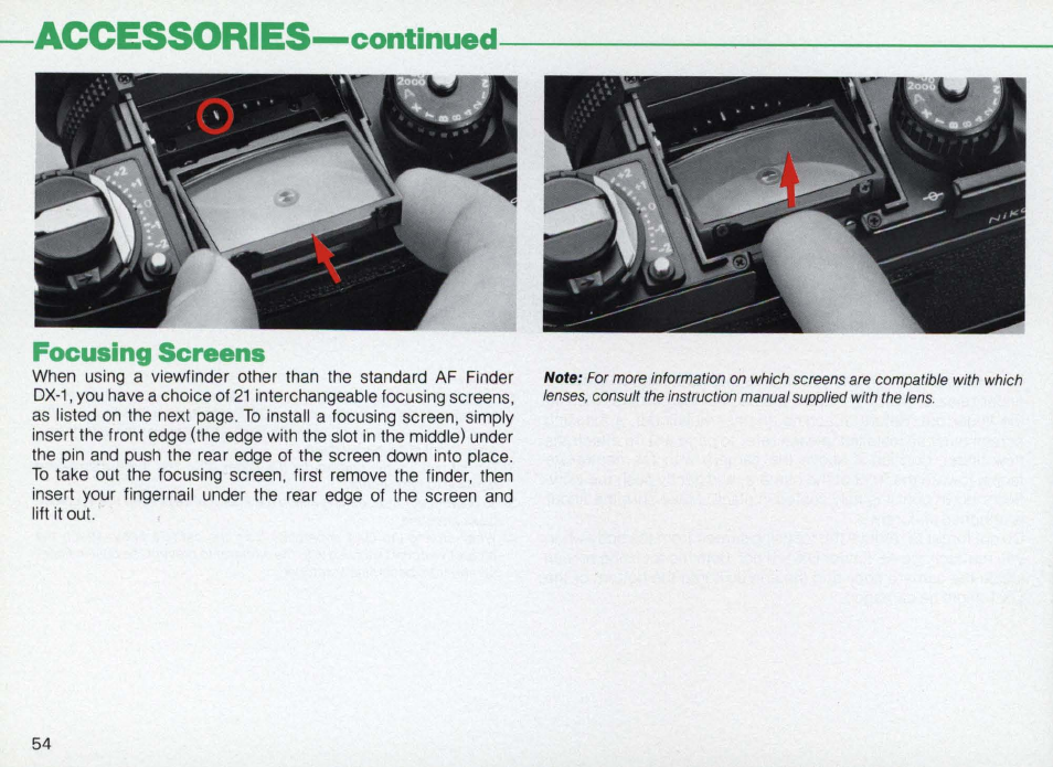 Depth of field, Depth of field —38, Exposure | Continued | Nikon Camera F3AF User Manual | Page 54 / 128