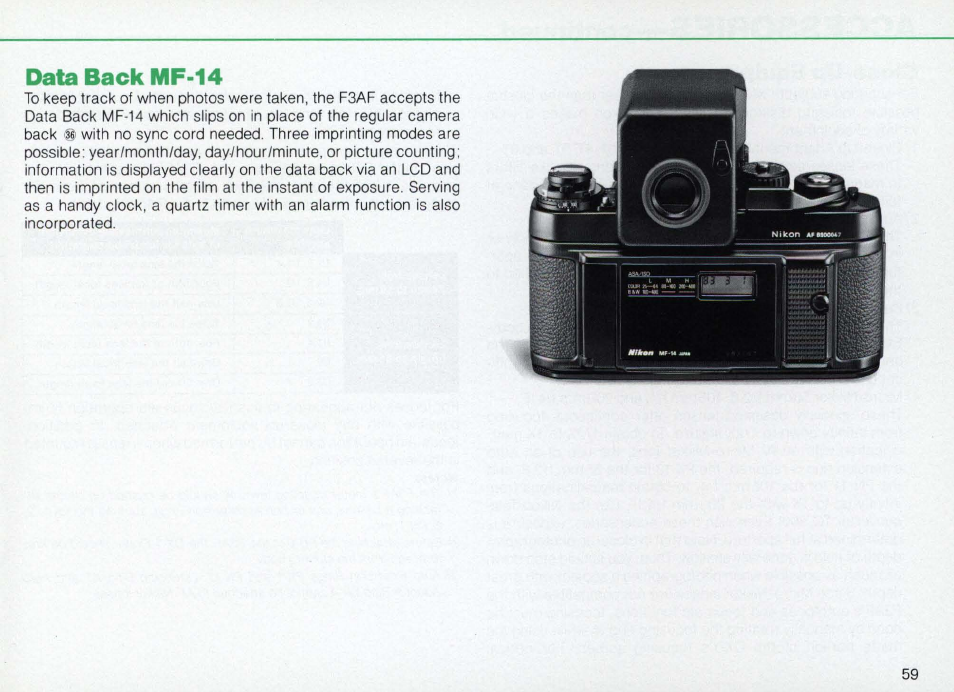 Nikon Camera F3AF User Manual | Page 59 / 128