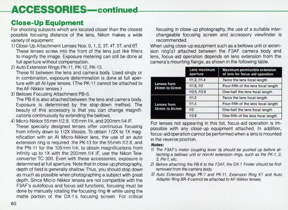 Exposure compensation, Exposure compensation dial, Suggested applications for exposure compensation | Exposure compensation —40 | Nikon Camera F3AF User Manual | Page 60 / 128