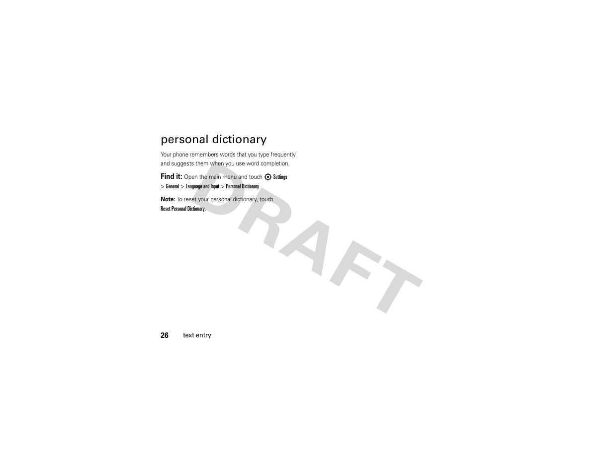 Personal dictionary | Nikon MOTO QA4 User Manual | Page 28 / 66