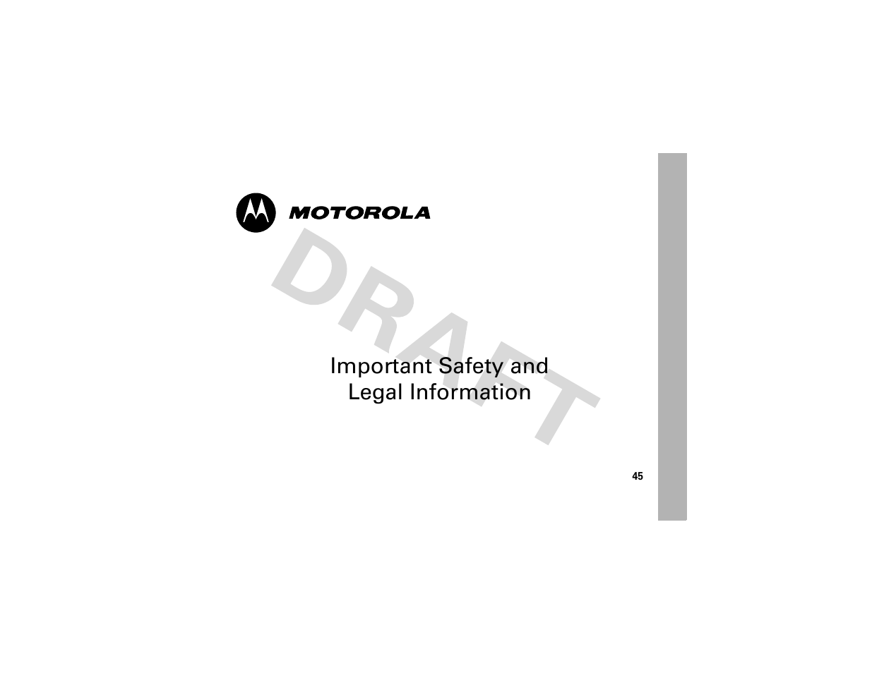Important safety and legal information | Nikon MOTO QA4 User Manual | Page 47 / 66