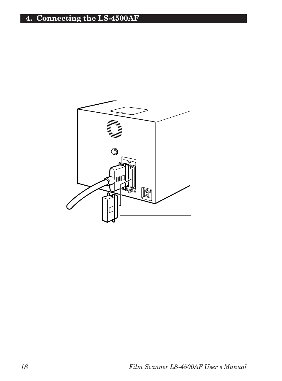 Connecting the ls-4500af | Nikon LS-4500AF User Manual | Page 38 / 74