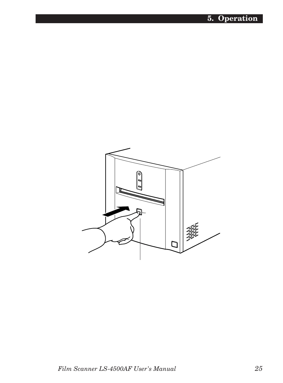 Ejecting the film holder, Operation | Nikon LS-4500AF User Manual | Page 45 / 74